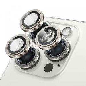Folie de protectie Camera Spate Lito S+ pentru Apple iPhone 15 Pro Max / 15 Pro, Sticla Securizata (Gri Metalic) imagine