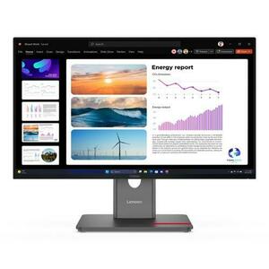 Monitor IPS LED Lenovo ThinkVision 23.8inch P24q-40, QHD (2560 x 1440), HDMI, DisplayPort, Pivot (Negru) imagine