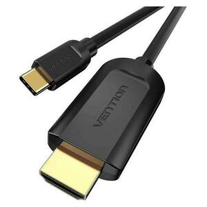 Cablu Vention CGUBH, USB Type-C(T) la HDMI(T), 2m, rezolutie maxima 4K la 30Hz, conectori auriti, cupru, invelis PVC (Negru) imagine