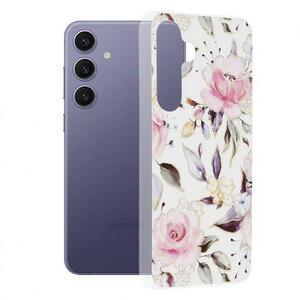 Husa pentru Samsung Galaxy S24+ S926, Techsuit, Marble, Alba imagine
