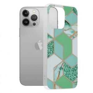 Husa pentru Apple iPhone 13 Pro, Techsuit, Marble, Verde imagine