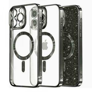 Husa MagSafe pentru Apple iPhone 16 Pro Max, Techsuit, Luxury Glitter, Neagra imagine