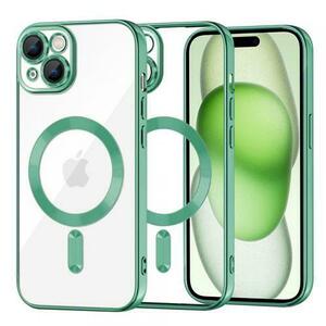 Husa MagSafe pentru Apple iPhone 15 Plus, Techsuit, Luxury Crystal, Verde Deschis imagine