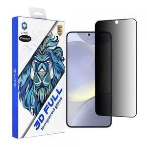Folie de protectie Ecran Privacy Lito pentru Samsung Galaxy S25 Edge S937 / S25+ S936 / S24+ S926, Sticla Securizata, Full Glue, 3D imagine