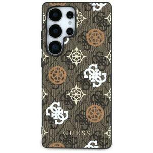 Husa Protectie Spate Guess PU 4G Peony, MagSafe, pentru Samsung Galaxy S25 Ultra (Maro) imagine