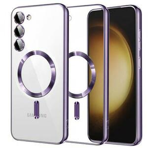 Husa MagSafe pentru Samsung Galaxy S23+ S916, Techsuit, Luxury Crystal, Mov Deschis imagine