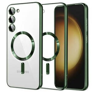 Husa MagSafe pentru Samsung Galaxy S23+ S916, Techsuit, Luxury Crystal, Verde Inchis imagine