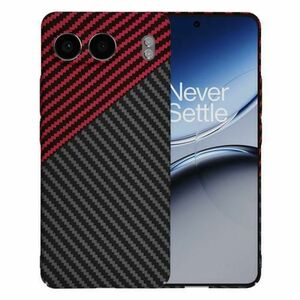 Husa pentru OnePlus Nord 4, Techsuit, Carbonite FiberShell, Neagra Rosie imagine