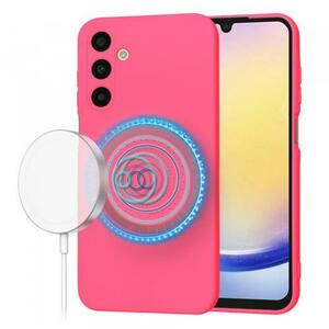 Husa MagSafe pentru Samsung Galaxy A25 A256, Techsuit, SoftFlex, Roz Inchis imagine