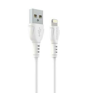Cablu de date Borofone BX51 Triumph, USB - Lightning, 1 m, 2.4A, Alb imagine