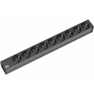 Prelungitor Bachmann 1U BM-333.506, 2m, 9 x Schuko (Negru) imagine