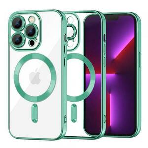 Husa MagSafe pentru Apple iPhone 13 Pro, Techsuit, Luxury Crystal, Verde Deschis imagine