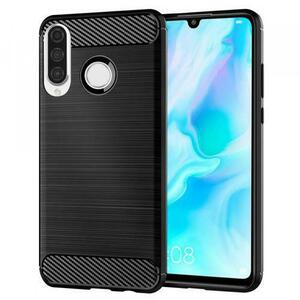 Husa pentru Huawei P30 lite New Edition / P30 lite, Techsuit, Carbon, Neagra imagine