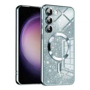 Husa MagSafe pentru Samsung Galaxy S23+ S916, Techsuit, Luxury Glitter, Bleu imagine