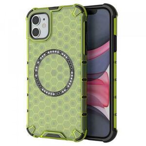 Husa MagSafe pentru Apple iPhone 11, Techsuit, HoneyComb Shield, Verde imagine