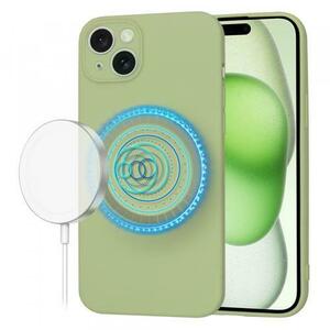 Husa MagSafe pentru Apple iPhone 15 Plus, Techsuit, SoftFlex, Verde Inchis imagine