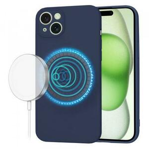 Husa MagSafe pentru Apple iPhone 15 Plus, Techsuit, SoftFlex, Bleumarin imagine