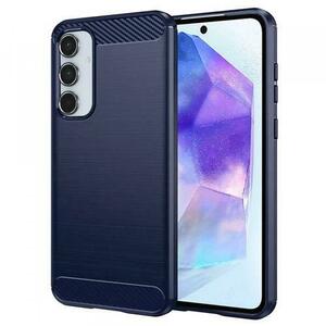 Husa pentru Samsung Galaxy A55 5G A556, Techsuit, Carbon, Albastra imagine