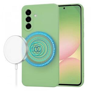 Husa MagSafe pentru Samsung Galaxy A56 A566, Techsuit, SoftFlex, Verde Deschis imagine