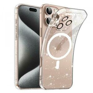 Husa MagSafe pentru Apple iPhone 16 Pro Max, Techsuit, SparkleSkin, Transparenta imagine