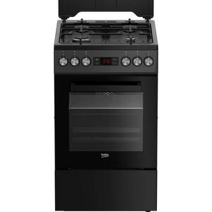 Aragaz Beko FSM52330DAON, Mixt, 4 arzatoare, Aprindere integrata, Grill electric, 8 functii, Clasa A, 50 cm (Antracit) imagine