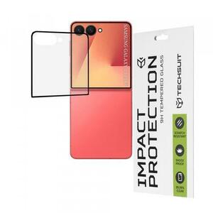 Folie de protectie Ecran Exterior Techsuit pentru Samsung Galaxy Z Flip7 F766, Sticla Securizata, Full Glue, 111D imagine