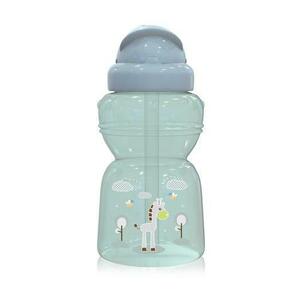 Biberon sport mini Animals Lorelli, cu pai moale si flexibil, 6 luni+, 200 ml, Mint Green imagine