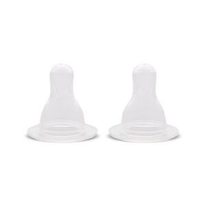 Set 2 Tetine silicon, debit lent, non-toxic si non-alergic, fara BPA, 3 luni+, Marimea M imagine