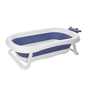 Cadita pliabila pentru bebelusi Lorelli Royal Blue, 83 cm, 0-12 luni, cu dop de scurgere, indicator de umplere, margini rotunjite imagine