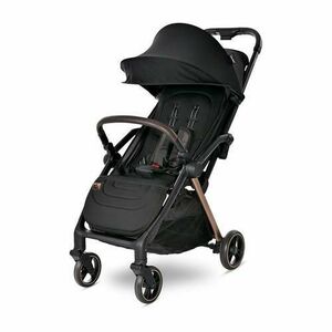 Carucior pentru nou-nascut autofold Lorelli Loret, ultra-light, 0 luni - 4 ani, pana la 22 kg, suspensii, pliere cu o singura mana, spatar reglabil in 4 pozitii, suport de picioare reglabil, Negru imagine