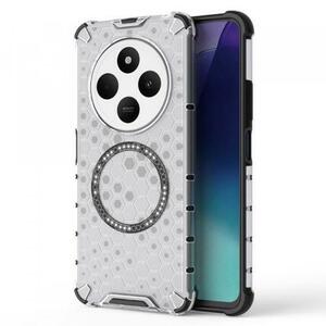 Husa MagSafe pentru Xiaomi Poco C75 / Redmi 14C, Techsuit, HoneyComb Shield, Alba imagine
