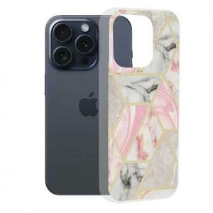 Husa pentru Apple iPhone 15 Pro, Techsuit, Marble, Roz imagine
