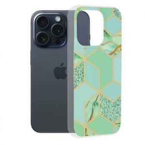 Husa pentru Apple iPhone 15 Pro, Techsuit, Marble, Verde imagine