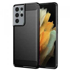 Husa pentru Samsung Galaxy S21 Ultra 5G G998, Techsuit, Carbon, Neagra imagine