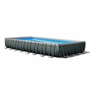 Piscina rectangulara cu cadru metalic Ultra XTR Frame Intex 26374NP, 975x488xH132 cm, include pompa cu filtru cu nisip 26648 (10, 5 m³), scara acces, protectie baza piscina si prelata acoperire piscina imagine