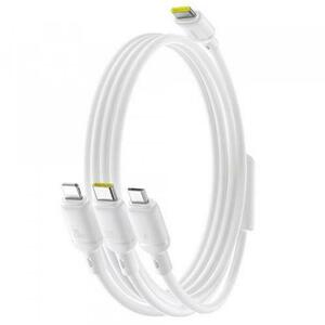 Cablu Incarcare USB-C - Lightning / microUSB / USB-C Baseus Silky 3in1 P10377706213-00, 100W, 1.5m, Alb imagine