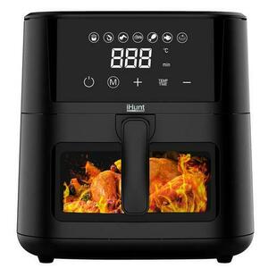 Friteuza cu aer cald iHunt BRO Air Fryer Ultra 4.2 l, 1200 W, 4.2 l, Timer, Termostat, Geam vizualizare (Negru) imagine