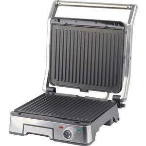 Gratar electric iHuntBRO Dual Grill XXL, 2200 W, Placi detasabile 29x23 cm, Inox, Deschidere 90-180 grade (Gri) imagine