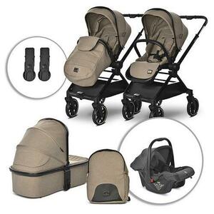 Set Carucior 3 in 1 Lorelli Reya, maner reversibil, 0 - 22 kg, Maro imagine