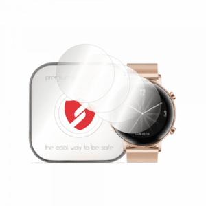 Folie Protectie Smart Protection Premium Classic pentru Huawei Watch GT 2 42mm, Set 4 bucati, Plastic imagine