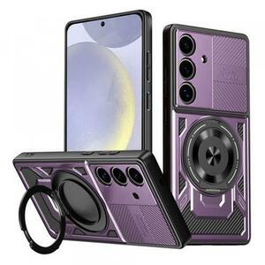 Husa pentru Samsung Galaxy S25 S931 / S24 S921, Techsuit RuggedCam (Negru/Mov) imagine