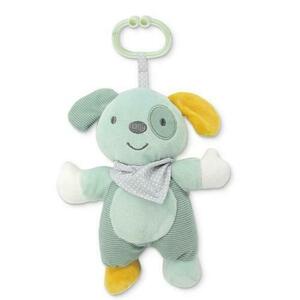 Jucarie de plus Lorelli Catelus, 22 cm, zornaitoare, 0 luni+, Verde imagine