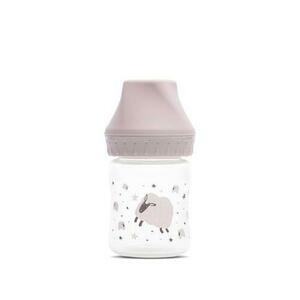 Biberon cu gat larg Lorelli My Friend Mellow Rose, tetina moale din silicon, 0 luni+, 125 ml imagine