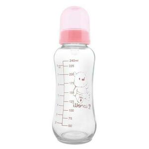 Biberon din sticla 240 ml, Lorelli Blush Pink imagine