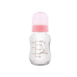 Biberon din sticla cu capac, 120 ml, Lorelli Blush Pink imagine