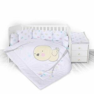 Set lenjerie pat 8 piese Lorelli Trend Chicken, bumbac ranforce imagine