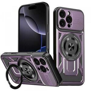 Husa pentru Apple iPhone 16 Pro, Techsuit RuggedCam (Negru/Mov) imagine