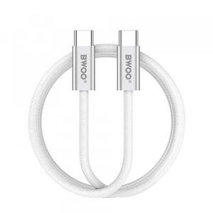 Cablu Date si Incarcare USB-C - USB-C BWOO BO-X317C, 240W, 1m, Alb imagine