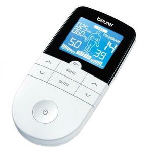 Aparat de electrostimulare musculara Beurer EM49, 4 electrozi, 6 programe, display Led, Alb imagine