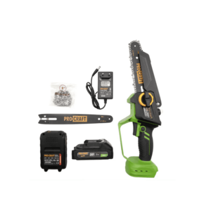 Mini fierastrau pe acumulator PROCRAFT PKA46, 2 x acumulatori 20V / 2Ah, incarcator (Negru/Verde) imagine